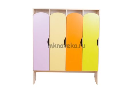 Шкаф детский для одежды «Краски» 4 секции