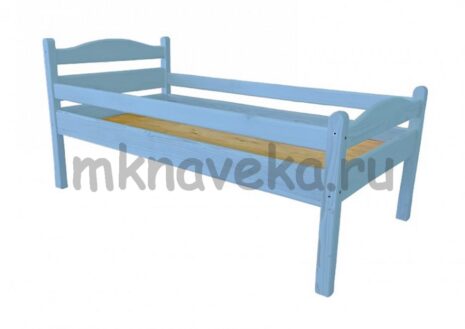 Кровать детская «Соня» массив синяя, ложе фанера (120/140х60)