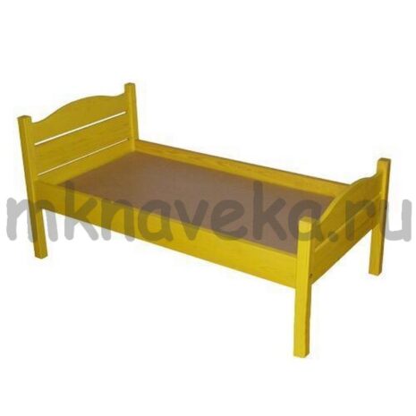Кровать детская «Соня» массив жёлтая, ложе фанера (120/140х60)