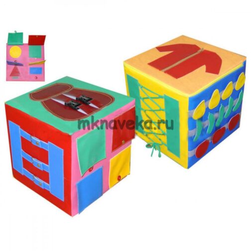 Куб дидактический «Цвет, форма, счёт» для развития мелкой моторики
