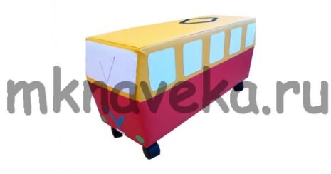 Мягкий модуль Машина на колесах «Трамвай»